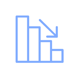 decrease graph icon