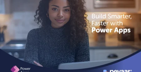 woman in front of her laptop at home looking at 'What is Microsoft Power Apps used for?'