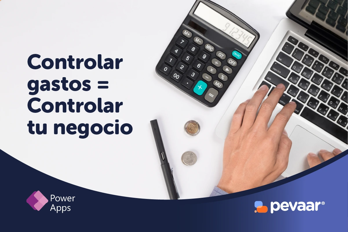 Persona usando un portátil y calculadora para llevar el control de gastos