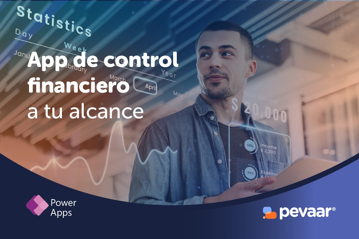 Joven sosteniendo su tableta usando la app de control financiero