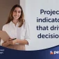 Woman holding the project indicators results in her hands